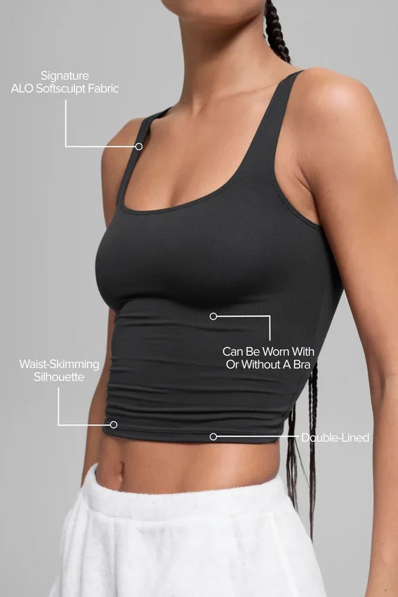 Alo Softsculpt Precision Tank – Svart