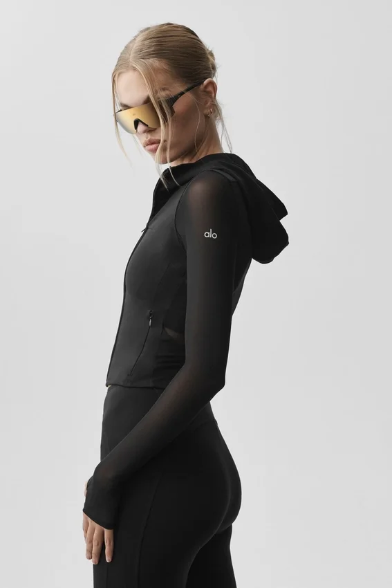 Alo Softsculpt Superset-jacka med hel dragkedja – svart