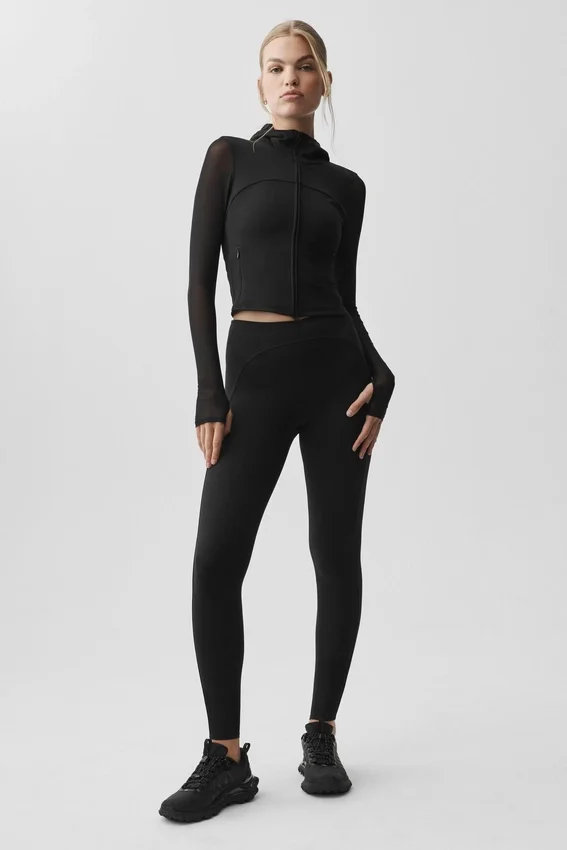 Alo Softsculpt Superset-jacka med hel dragkedja – svart