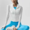 Alo Softsculpt Superset-jacka med hel dragkedja – Vit