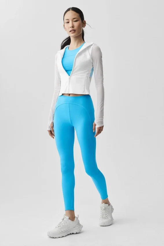 Alo Softsculpt Superset-jacka med hel dragkedja – Vit