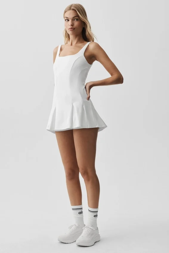 Alo Softsculpt Topspin tennisklänning – vit