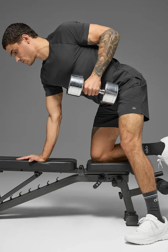 Alo Vapor Crewneck Short Sleeve – Anthracite