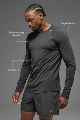 Alo Vapor långärmad tröja – Anthracite