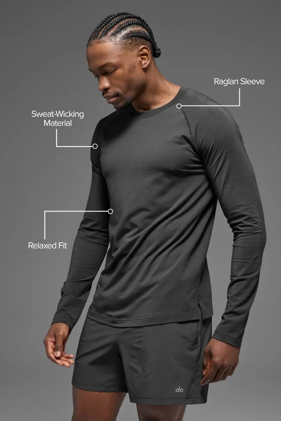 Alo Vapor långärmad tröja – Anthracite