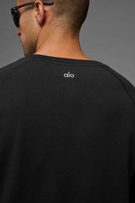 Alo Vapor långärmad tröja med rund hals – svart