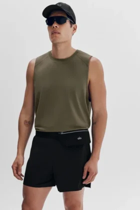 Alo Vapor Muscle Tank – Olive Tree