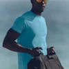 Alo Vapor T-shirt med rund hals och kortärmad design – Blue Breeze