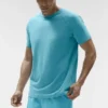 Alo Vapor T-shirt med rund hals och kortärmad design – Blue Breeze