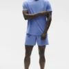 Alo Vapor T-shirt med rund hals och kortärmad design – Provence Blue