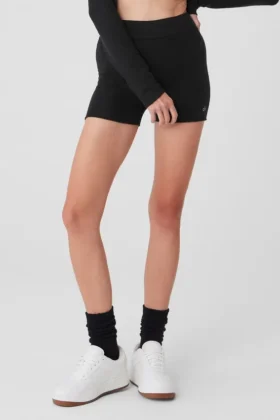 Alolux High-Waist Me Time-shorts – svarta