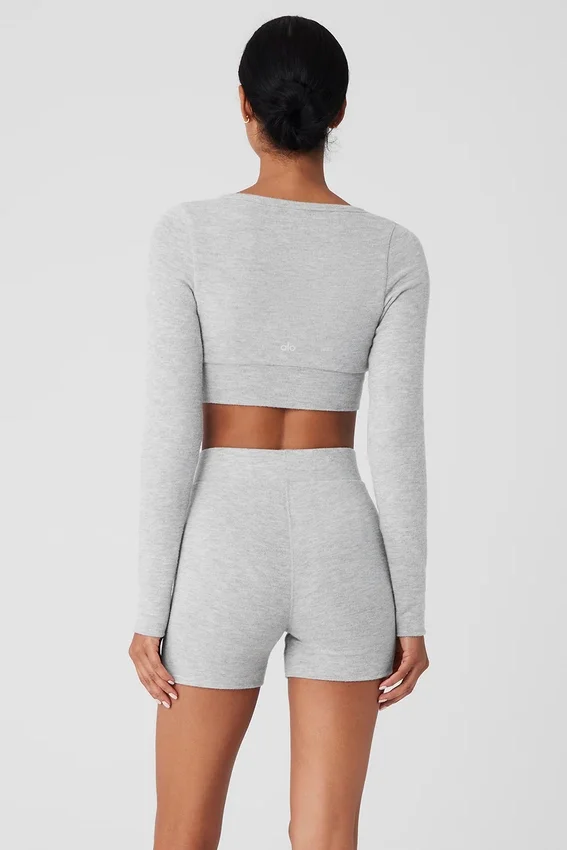 Alolux kort Me Time-kofta – Athletic Heather Grey