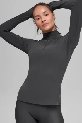 Alosoft 1/2 Zip Rapid-tröja – antracit