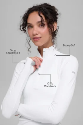 Alosoft 1/2 Zip Rapid Tröja – Vit