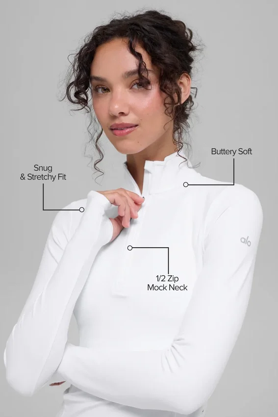 Alosoft 1/2 Zip Rapid Tröja – Vit