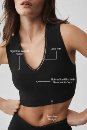 Alosoft Affection V-ringad BH-tank – svart