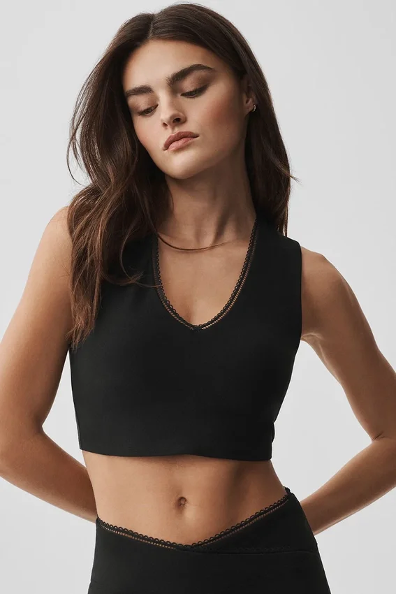 Alosoft Affection V-ringad BH-tank – svart