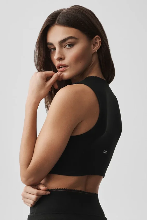 Alosoft Affection V-ringad BH-tank – svart