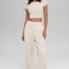 Alosoft Crop Finesse kortärmat – benvit