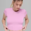 Alosoft Crop Finesse kortärmat – Candy Heart Pink