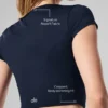 Alosoft Crop Finesse kortärmat – marinblå