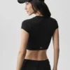 Alosoft Crop Finesse kortärmat – Svart