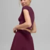 Alosoft Crop Finesse kortärmat – vinröd