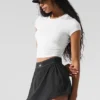 Alosoft Crop Finesse kortärmat – vit