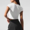 Alosoft Crop Finesse kortärmat – vit