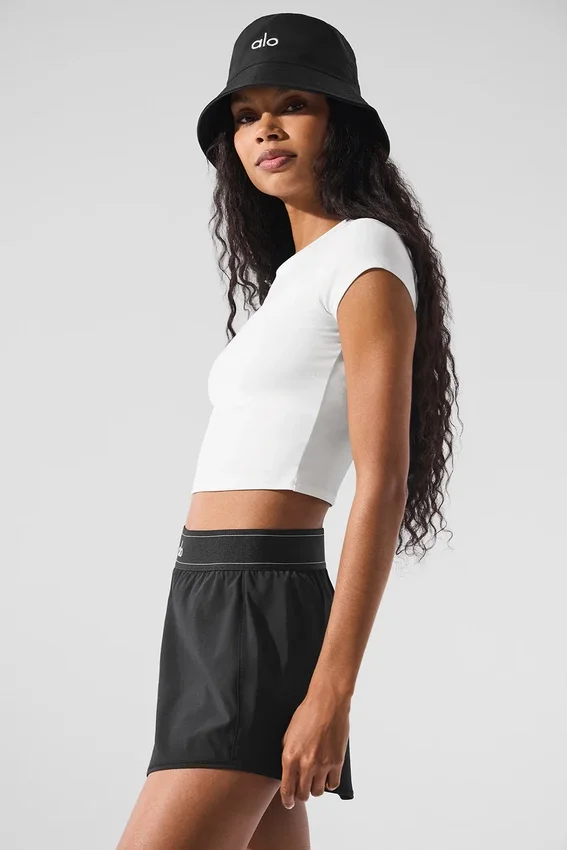 Alosoft Crop Finesse kortärmat – vit