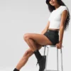 Alosoft Crop Finesse kortärmat – vit