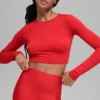 Alosoft Crop Finesse Långärmat – Bright Red