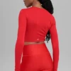 Alosoft Crop Finesse Långärmat – Bright Red