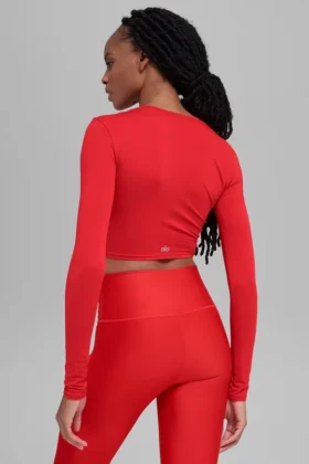 Alosoft Crop Finesse Långärmat – Bright Red