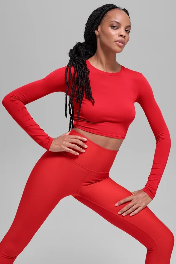 Alosoft Crop Finesse Långärmat – Bright Red