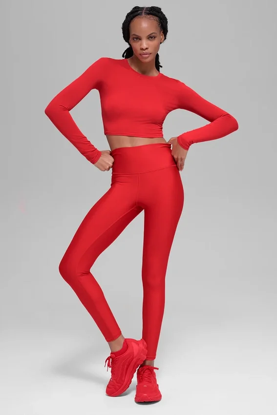 Alosoft Crop Finesse Långärmat – Bright Red
