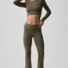 Alosoft Crop Finesse långärmat – Olive Tree