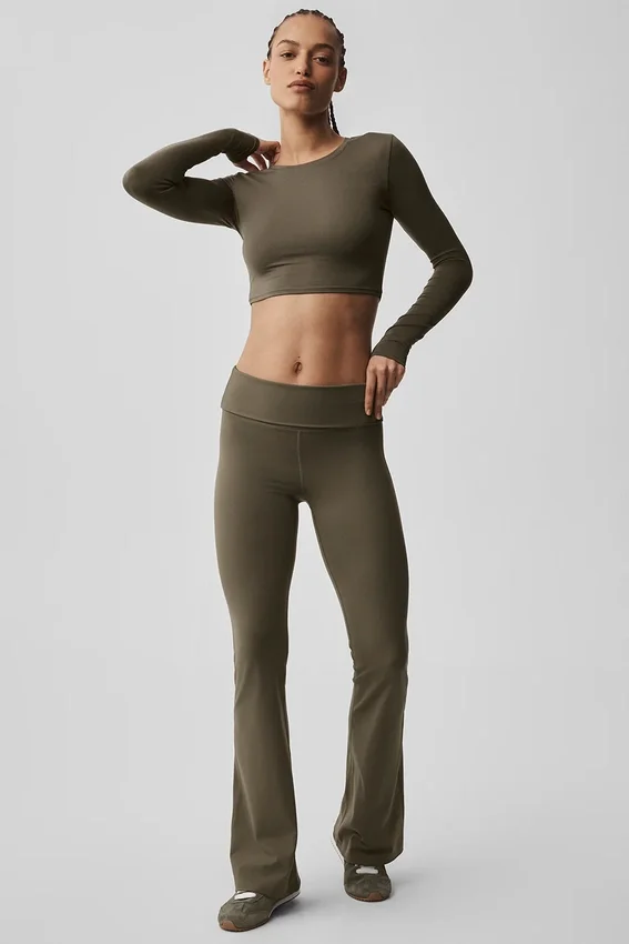 Alosoft Crop Finesse långärmat – Olive Tree