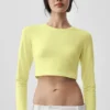 Alosoft Crop Finesse långärmat – Sunshine
