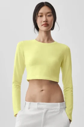 Alosoft Crop Finesse långärmat – Sunshine