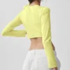 Alosoft Crop Finesse långärmat – Sunshine