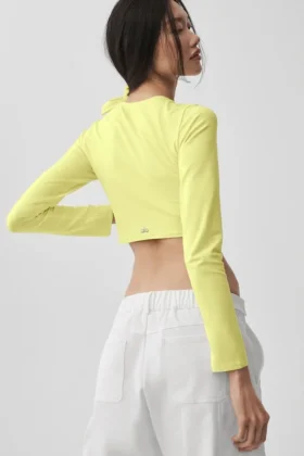 Alosoft Crop Finesse långärmat – Sunshine