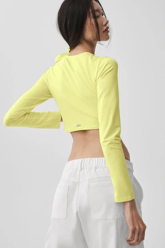 Alosoft Crop Finesse långärmat – Sunshine