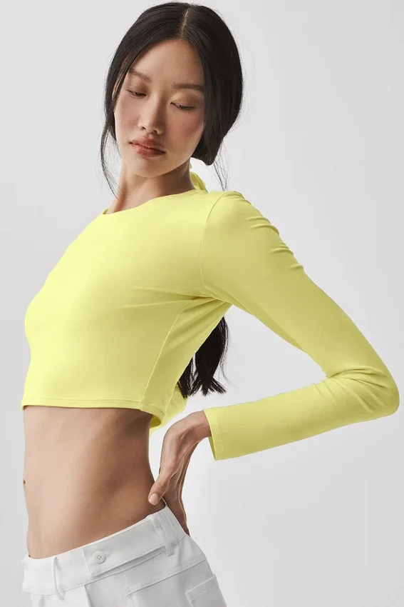 Alosoft Crop Finesse långärmat – Sunshine