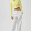 Alosoft Crop Finesse långärmat – Sunshine