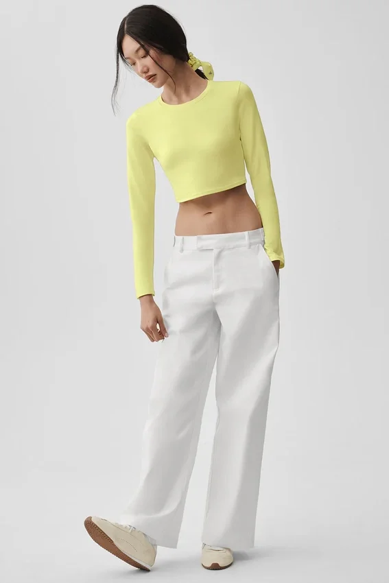 Alosoft Crop Finesse långärmat – Sunshine