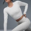 Alosoft Crop Finesse långärmat – vit