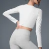 Alosoft Crop Finesse långärmat – vit