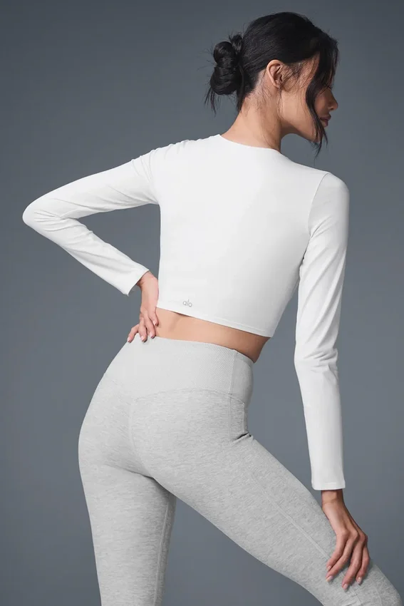 Alosoft Crop Finesse långärmat – vit