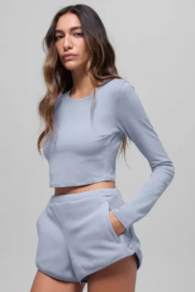 Alosoft Crop Finesse långärmat – Winter Frost